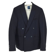 画像をギャラリービューアに読み込む, ソリード SOLIDO ダブルブレストジャケット 背抜き サイズ48 ネイビー【中古】