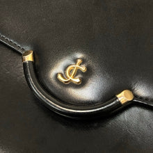 画像をギャラリービューアに読み込む, CHARLES JOURDAN シャルル・ジョルダン 2WAY チェーンショルダー クラッチバッグ レザー ブラック【中古】 レディース