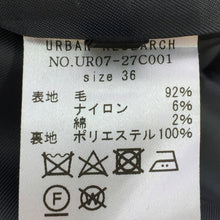 画像をギャラリービューアに読み込む, アーバンリサーチ URBAN RESEARCH リバーメルトンフーデットコート サイズ36 UR07 27C001 チャコール【中古】【新品同様】【美品】