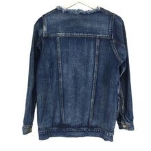 画像をギャラリービューアに読み込む, ソマリ somari imagination ヴィンテージ風 ノーカラーデニムジャケット Gジャン 綿100% F インディゴブルー【中古】