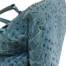 画像をギャラリービューアに読み込む, ボッテガヴェネタ BOTTEGA VENETA イントレチャート ローマバッグ 限定300個 ハンドバッグ トート 256954 ブルー系【中古】