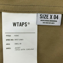 이미지를 갤러리 뷰어에 로드 , ダブルタップス WTAPS WMILL 65 JACKET NYCO SATIN CORDURA フード付き フィールドジャケット サイズ04 XL 212BRDT JKM01 ベージュ【中古】【新品同様】【美品】