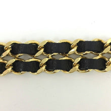画像をギャラリービューアに読み込む, シャネル CHANEL ココマーク ダブルチェーンベルト 2連チェーンベルト ブラック ゴールド【中古】【美品】