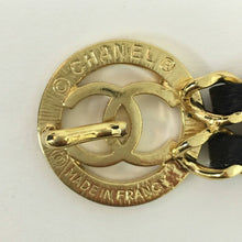 画像をギャラリービューアに読み込む, シャネル CHANEL ココマーク ダブルチェーンベルト 2連チェーンベルト ブラック ゴールド【中古】【美品】