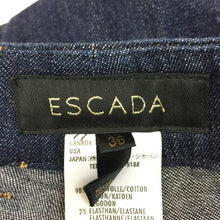 画像をギャラリービューアに読み込む, エスカーダ ESCADA フラワーデニムパンツ ジーンズ 花飾り サイズ36 M相当 インディゴブルー【中古】