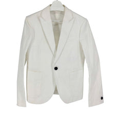 画像をギャラリービューアに読み込む, アルマーニエクスチェンジ Armani Exchange 麻混 テーラードジャケット 裏地なし サイズ36 M相当 ホワイト【中古】