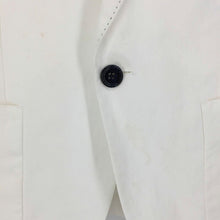 画像をギャラリービューアに読み込む, アルマーニエクスチェンジ Armani Exchange 麻混 テーラードジャケット 裏地なし サイズ36 M相当 ホワイト【中古】
