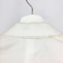 画像をギャラリービューアに読み込む, アルマーニエクスチェンジ Armani Exchange 麻混 テーラードジャケット 裏地なし サイズ36 M相当 ホワイト【中古】