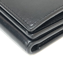 画像をギャラリービューアに読み込む, イヴサンローラン Yves Saint Laurent ミニ財布 三つ折り財布 ブラック【中古】