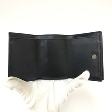 画像をギャラリービューアに読み込む, イヴサンローラン Yves Saint Laurent ミニ財布 三つ折り財布 ブラック【中古】