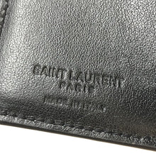 画像をギャラリービューアに読み込む, イヴサンローラン Yves Saint Laurent ミニ財布 三つ折り財布 ブラック【中古】