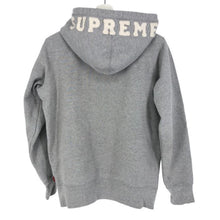 画像をギャラリービューアに読み込む, シュプリーム Supreme フードロゴ フルジップパーカー S ライトグレー【中古】