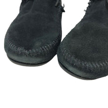 画像をギャラリービューアに読み込む, ミネトンカ MINNETONKA レースアップブーツ フリンジ サイズ7 24cm ブラック【中古】