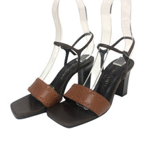 画像をギャラリービューアに読み込む, イヴサンローラン Yves Saint Laurent ストラップサンダル ブラウン【中古】【美品】