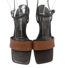 画像をギャラリービューアに読み込む, イヴサンローラン Yves Saint Laurent ストラップサンダル ブラウン【中古】【美品】