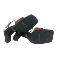 画像をギャラリービューアに読み込む, イヴサンローラン Yves Saint Laurent ストラップサンダル ブラウン【中古】【美品】