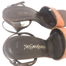 画像をギャラリービューアに読み込む, イヴサンローラン Yves Saint Laurent ストラップサンダル ブラウン【中古】【美品】