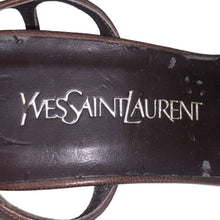 画像をギャラリービューアに読み込む, イヴサンローラン Yves Saint Laurent ストラップサンダル ブラウン【中古】【美品】