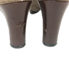 画像をギャラリービューアに読み込む, イヴサンローラン Yves Saint Laurent ラウンドトゥ パンプス サイズ36 23cm相当 ブラウン チェック柄【中古】