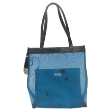 画像をギャラリービューアに読み込む, ロエベ LOEWE ポーチ付き メッシュ トートバッグ ハンドバッグ  ブルー【中古】