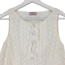 画像をギャラリービューアに読み込む, マックス&コー Max & Co ノースリーブ ワンピース 綿100% サイズ38 ホワイト【中古】