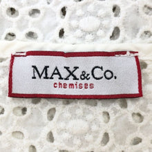 画像をギャラリービューアに読み込む, マックス&コー Max & Co ノースリーブ ワンピース 綿100% サイズ38 ホワイト【中古】