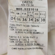 画像をギャラリービューアに読み込む, マックス&コー Max & Co ノースリーブ ワンピース 綿100% サイズ38 ホワイト【中古】