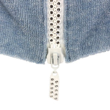 画像をギャラリービューアに読み込む, ダルタンボナパルト Dartin Bonaparto ケープ スワロフジップ バックスパンコール パイル タオル地 Mサイズ ライトブルー【中古】