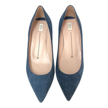 画像をギャラリービューアに読み込む, フルラ FURLA スエード パンプス ブルー【中古】【美品】