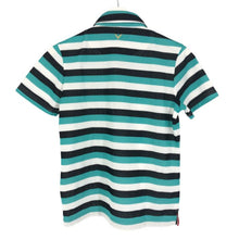 画像をギャラリービューアに読み込む, キャロウェイ Callaway ポロシャツ 半袖 Lサイズ マルチカラー ボーダー柄【中古】