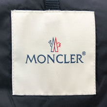 画像をギャラリービューアに読み込む, モンクレール MONCLER レザー切替デザイン スタジャン型 ダウンジャケット THOMAS サイズ3 チャコールグレー ダークブラウン【中古】【美品】