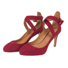 Load image into Gallery viewer, ピッピシック PIPPICHIC INSTORM ANCLE CROSS PUMPS クロス アンクルストラップ インストーム パンプス ラウンドトゥ レッド【中古】【美品】