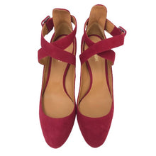 Load image into Gallery viewer, ピッピシック PIPPICHIC INSTORM ANCLE CROSS PUMPS クロス アンクルストラップ インストーム パンプス ラウンドトゥ レッド【中古】【美品】