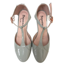 画像をギャラリービューアに読み込む, レペット Repetto アーモンドトゥパンプス Tストラップ サイズ35 22cm相当 ダスティパステルグリーン【中古】