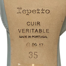 画像をギャラリービューアに読み込む, レペット Repetto アーモンドトゥパンプス Tストラップ サイズ35 22cm相当 ダスティパステルグリーン【中古】