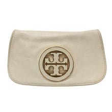 画像をギャラリービューアに読み込む, トリーバーチ TORY BURCH ミラー付き クラッチバッグ チェーン ショルダーバッグ オフホワイト【中古】