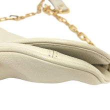 画像をギャラリービューアに読み込む, トリーバーチ TORY BURCH ミラー付き クラッチバッグ チェーン ショルダーバッグ オフホワイト【中古】