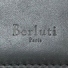 画像をギャラリービューアに読み込む, ベルルッティ Berluti サンタル レザーウォレット カリグラフィ 二つ折り 長財布 ブラック【中古】【美品】
