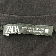 Load image into Gallery viewer, ザラ ZARA 長袖ワンピース サイズUSA S ブラック【中古】【美品】