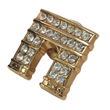 画像をギャラリービューアに読み込む, セリーヌ CELINE ラインストーン 凱旋門 ピンブローチ ゴールド【中古】