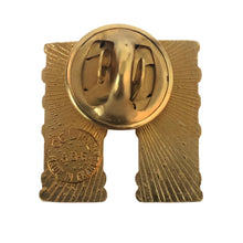 画像をギャラリービューアに読み込む, セリーヌ CELINE ラインストーン 凱旋門 ピンブローチ ゴールド【中古】