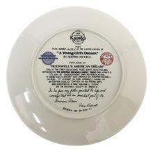 이미지를 갤러리 뷰어에 로드 , Norman Rockwell ノーマン ロックウェル コレクタープレート 飾り皿 絵皿 A Young Girl’s Dream インテリア 陶器 ユニセックス 【中古】