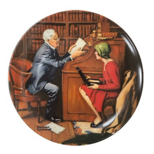將圖片載入圖庫檢視器 Norman Rockwell ノーマン ロックウェル コレクタープレート 飾り皿 絵皿 The Professor インテリア 陶器 ユニセックス 【中古】