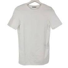 画像をギャラリービューアに読み込む, ジルサンダープラス JIL SANDER クルーネック 裾ロゴ刺繍 半袖Tシャツ カットソー Mサイズ ホワイト【中古】【新品同様】【美品】