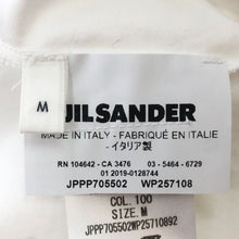 画像をギャラリービューアに読み込む, ジルサンダープラス JIL SANDER クルーネック 裾ロゴ刺繍 半袖Tシャツ カットソー Mサイズ ホワイト【中古】【新品同様】【美品】