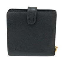 画像をギャラリービューアに読み込む, ロエベ LOEWE Wホック ラウンドファスナー アナグラムボタン 二つ折り財布  ブラック【中古】