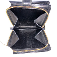 画像をギャラリービューアに読み込む, ロエベ LOEWE Wホック ラウンドファスナー アナグラムボタン 二つ折り財布  ブラック【中古】