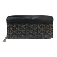画像をギャラリービューアに読み込む, GOYARD ゴヤール ラウンドジップ マティニョンGM 長財布 PVC/牛革 ブラック ユニセックス 【中古】