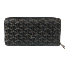画像をギャラリービューアに読み込む, GOYARD ゴヤール ラウンドジップ マティニョンGM 長財布 PVC/牛革 ブラック ユニセックス 【中古】