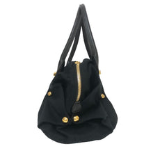 画像をギャラリービューアに読み込む, クリスチャン ルブタン Christian Louboutin ウール ハンドバッグ ブラック【中古】【美品】
